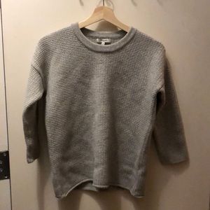 Gray madewell textured merino wool sweater